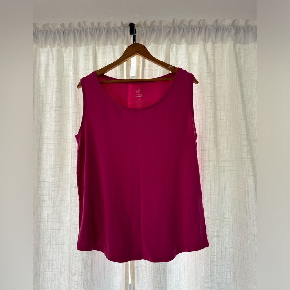 J. Jill Perfect Pima Fuchsia Tank Top